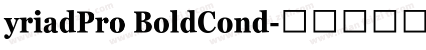yriadPro BoldCond字体转换